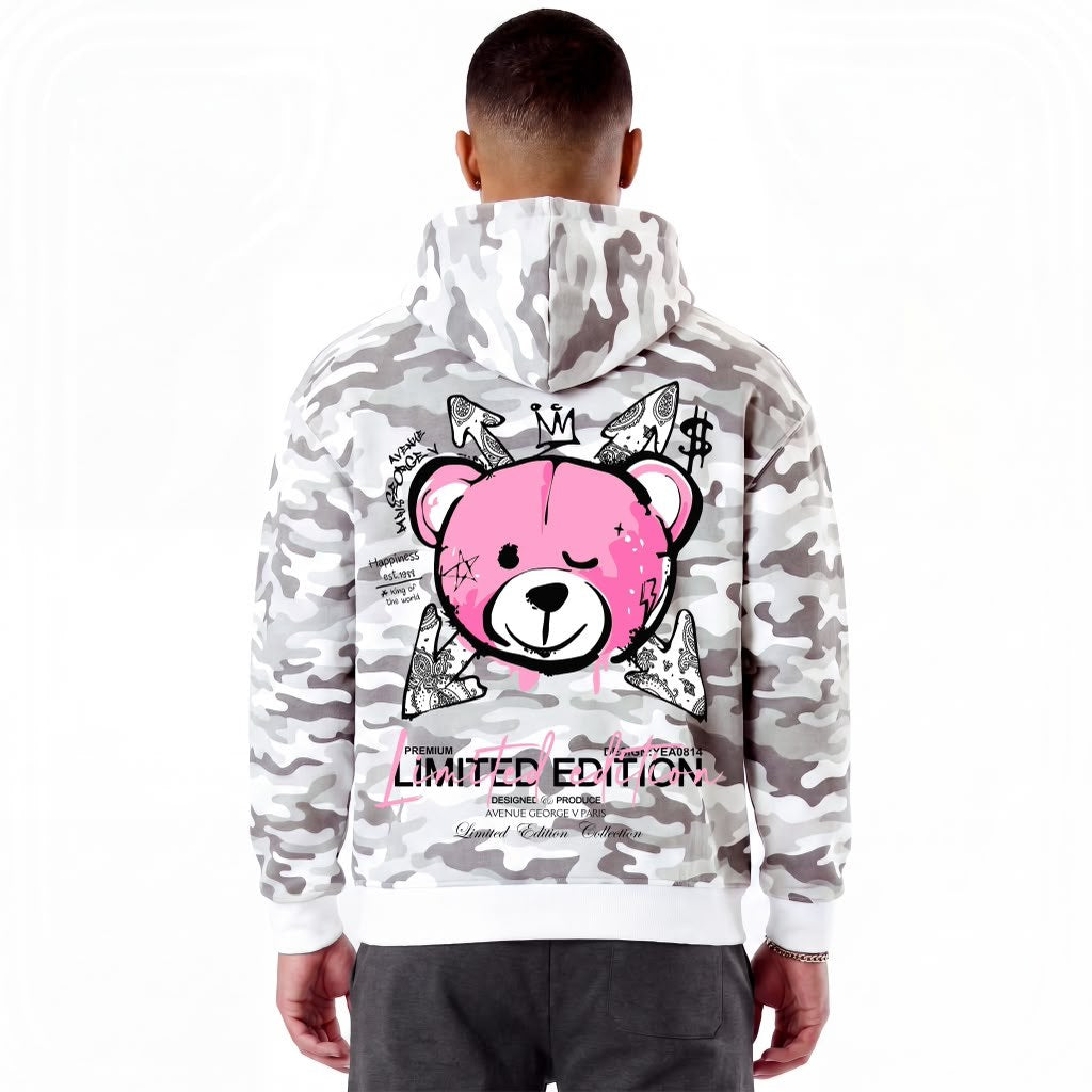 Hoodie Camo Limited Edition — Blanc/Rose, dos