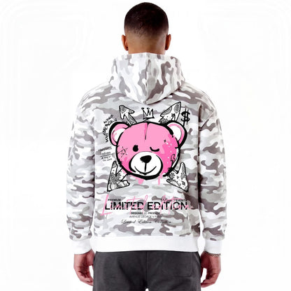 Hoodie Camo Limited Edition — Blanc/Rose, dos