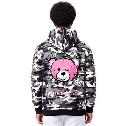 Hoodie Camo Limited Edition — Noir/Rose, dos