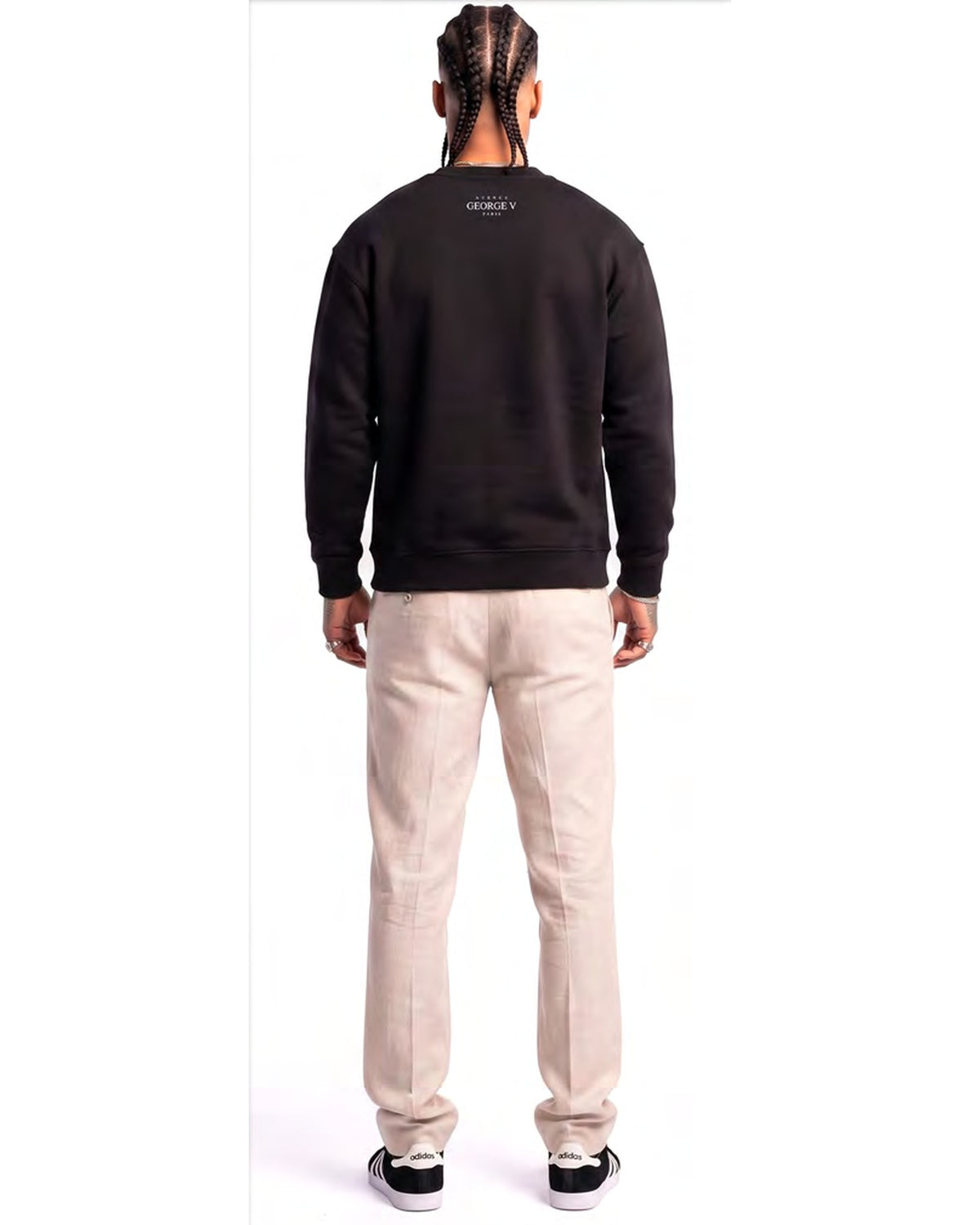 Sweatshirt Leopard Monogram — Noir, dos