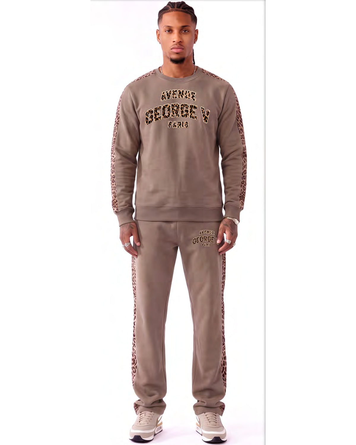 Ensemble Leopard Varsity — Beige, face