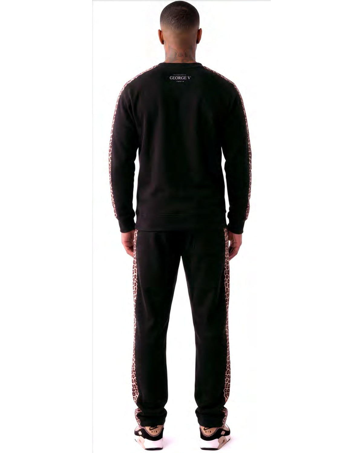 Ensemble Leopard Varsity — Noir, dos