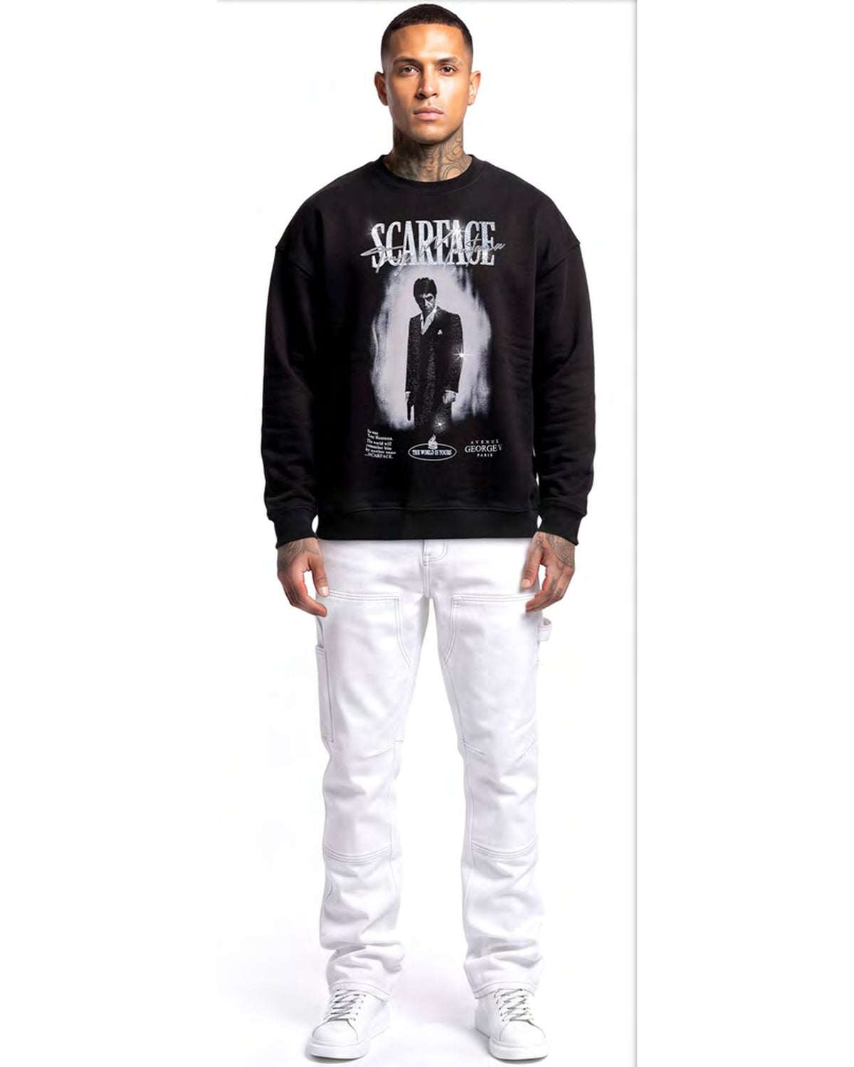 Sweatshirt Scarface — Noir, face
