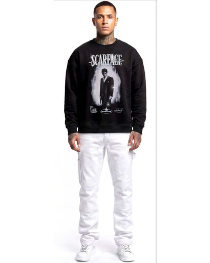 Sweatshirt Scarface — Noir, face