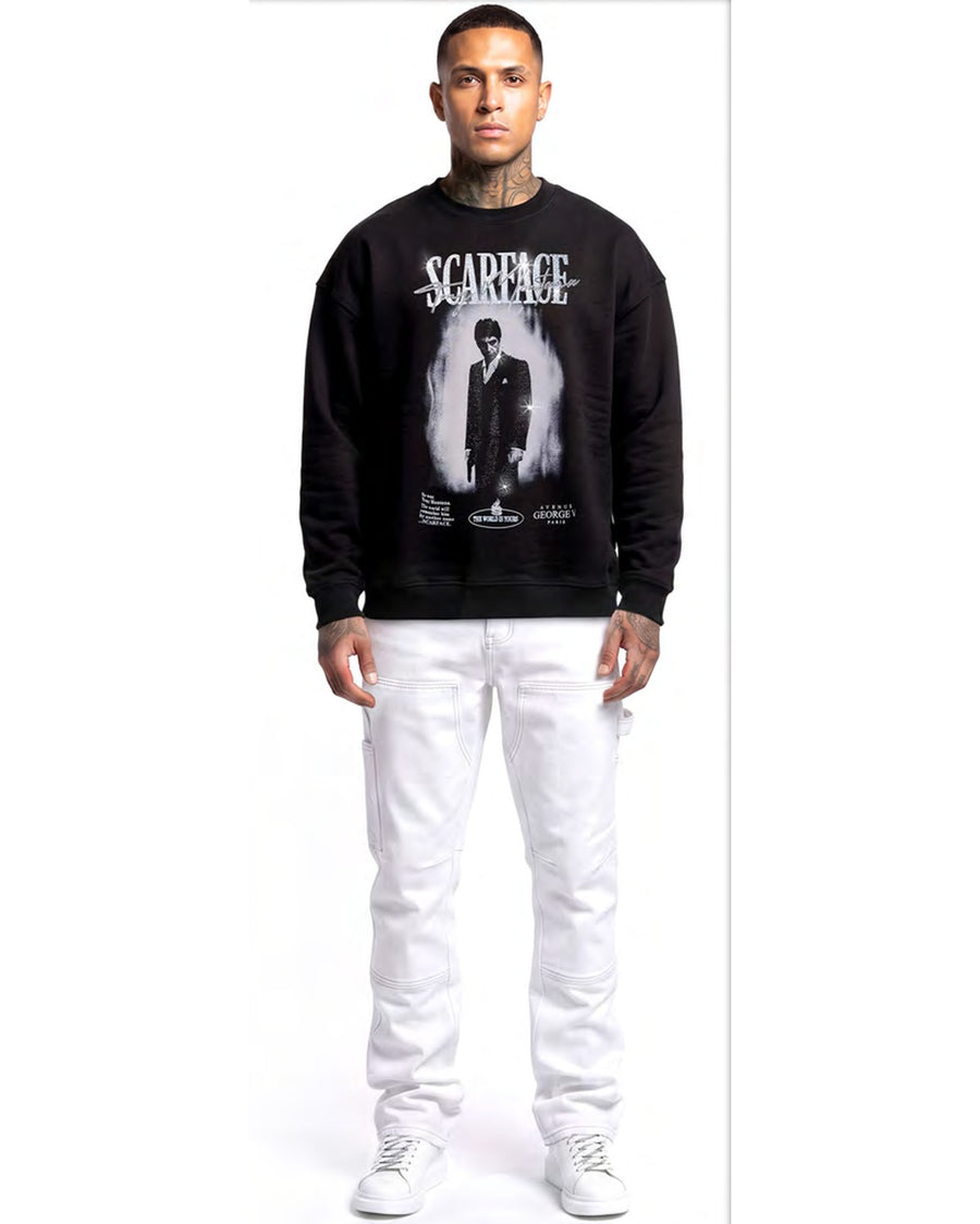 Sweatshirt Scarface — Noir, face