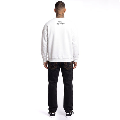 Sweatshirt Scarface — Blanc, dos, porté