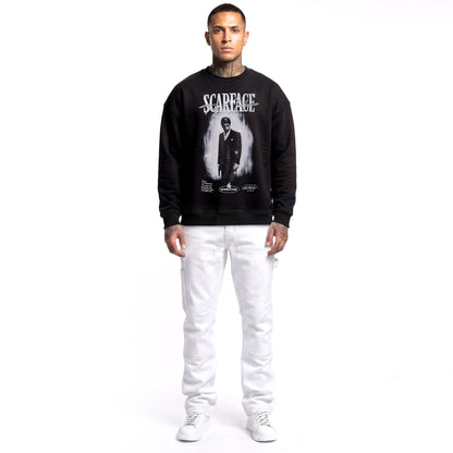 Sweatshirt Scarface — Noir, face, porté