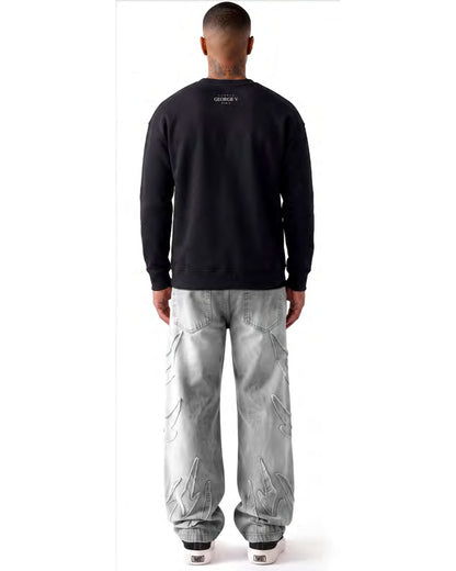 Sweatshirt Skull — Noir, dos