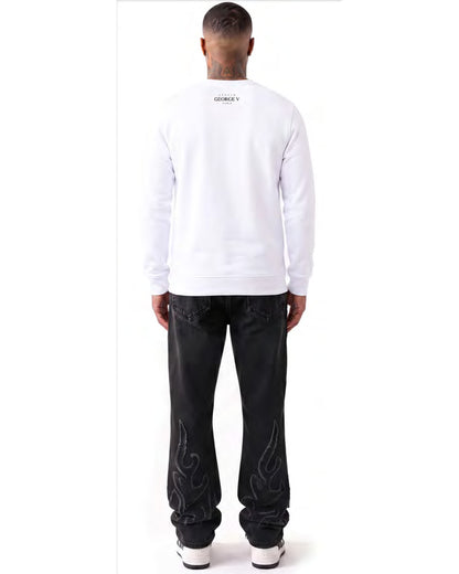 Sweatshirt Skull — Blanc, dos