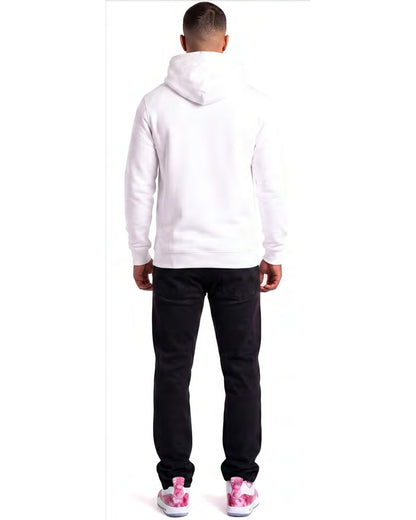 Hoodie Looney — Blanc, dos