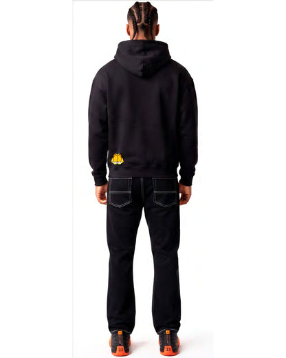 Hoodie Garfield — Noir, dos