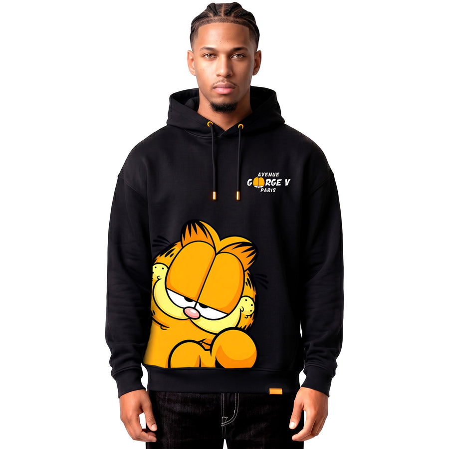 Hoodie Garfield — Noir, face