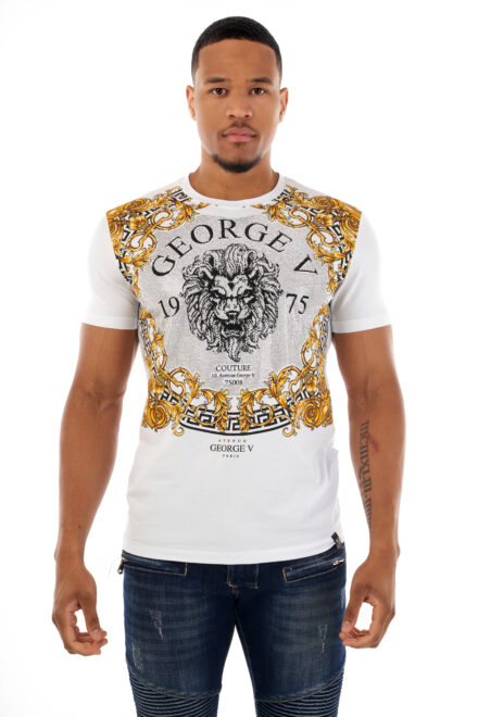 T-shirt Avenue George V paris streetwear lion baroque