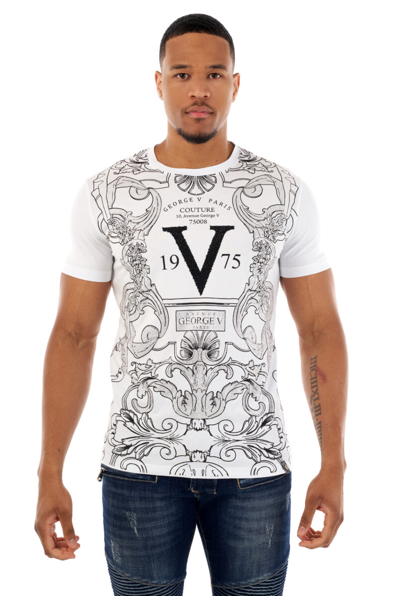 T-shirt motif baroque avenue george v streetwear