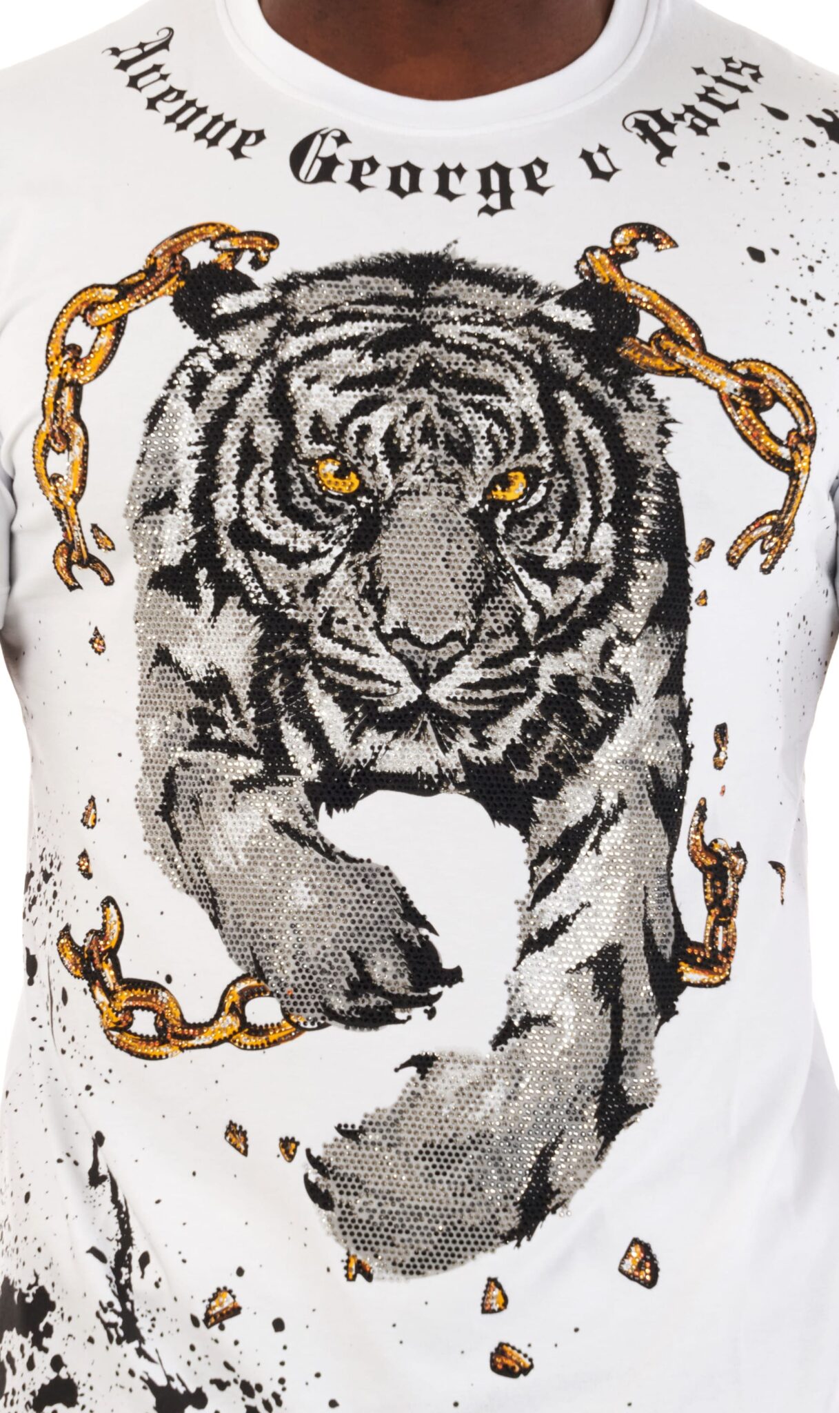 T-shirt GV PARIS white tiger - Avenue George V